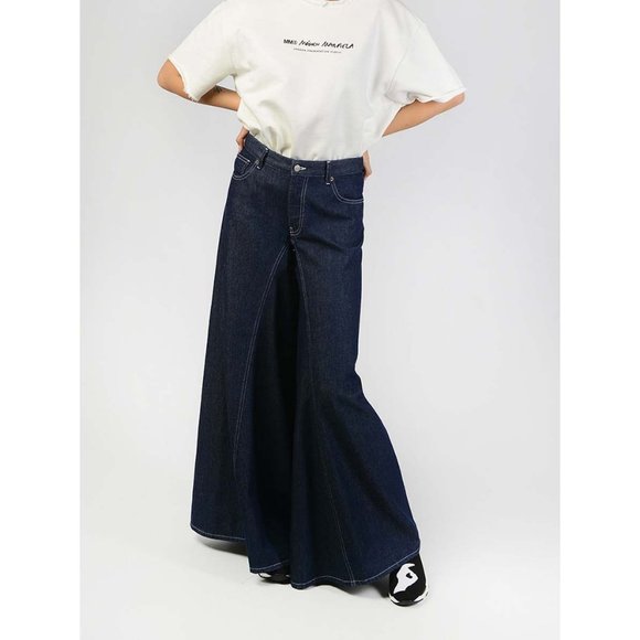 NEW sz 8 Maison Margiela MM6 Super Wide Leg Jeans - Picture 2 of 4